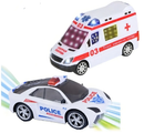 Carrinho Infantil Bate e Volta com Som e Luz 3D – Policial, Ambulância e Bombeiro – Diversão que brilha e não para!