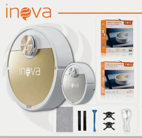 Robô Inova Varredora/Aspirador de Pó Automático 3 em 1 – Inteligente, Silencioso e Eficiente!