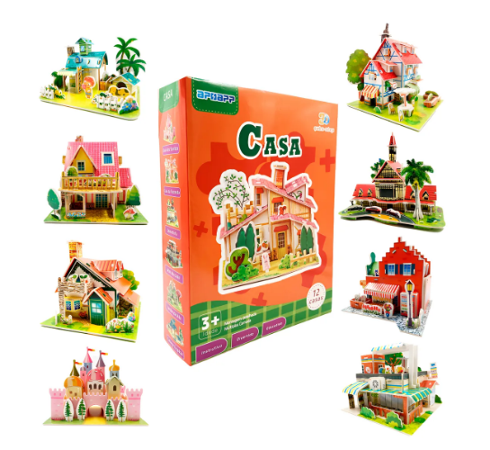 Casinha Miniatura de Montar 3D Castelo de Princesa Infantil – Diversão que desperta a imaginação!