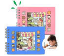 Caderno Bobbie Goods holográfico + 24 canetinhas