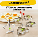 Kit 5 Formas de Aço Inox – Molde para Ovos, Omeletes e Tapiocas Dualh