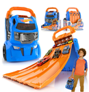 Maleta 20 Carrinhos Hot Wheels com 4 Lançadores Porta Radical Azul – A emoção das corridas vai onde você for!