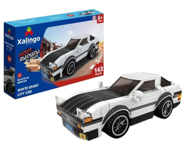 Brinquedo Pedagógico Blocos de Montar Carrinhos Super Máquina Cidade – Xalingo