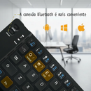 Teclado Sem Fio Bluetooth Recarregável Dobrável – Produtividade em Qualquer Lugar