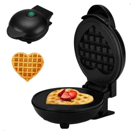 Máquina de Fazer Waffle / Mini Grill Panqueca Elétrica