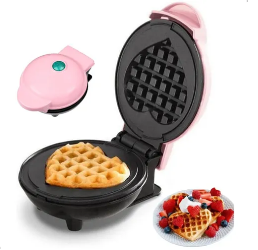 Máquina de Fazer Waffle / Mini Grill Panqueca Elétrica
