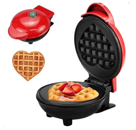 Máquina de Fazer Waffle / Mini Grill Panqueca Elétrica