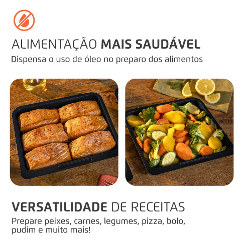 Air Fryer Forno Mondial 12L 2000W – Alta Potência, 3 Repartições e Sabor Sem Óleo!