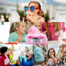 Mini Máquina de Algodão Doce Elétrica Diversão e Doçura em Casa