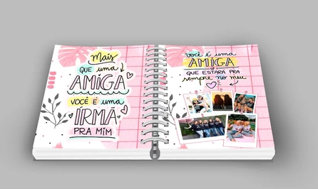 Kit presente para amiga - Caneca Mágica + Agenda Personalizada