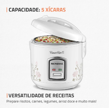 Panela de Arroz Fast Rice 5 Premium Mondial 400W – Praticidade e sabor em todos os momentos