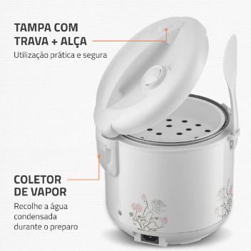 Panela de Arroz Fast Rice 5 Premium Mondial 400W – Praticidade e sabor em todos os momentos