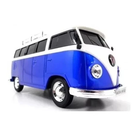 Mini Caixa de Som Kombi Retrô MP3 com Rádio Digital FM, USB e MicroSD
