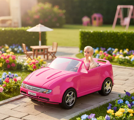 Carrinho conversível fashion para bonecas Barbie