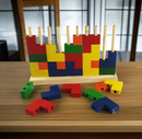 Blocos de Encaixe Vertical Júnior – Brinquedo Educativo 25 Peças Tetris Toy Trade