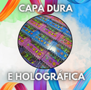 Caderno Bobbie Goods holográfico + 24 canetinhas