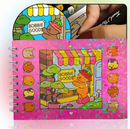 Caderno Bobbie Goods holográfico + 24 canetinhas