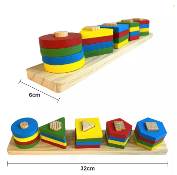 Brinquedo Montessori Infantil Educativo Didático de Encaixe – Aprender Brincando com Cores e Formas!