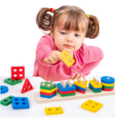 Brinquedo Montessori Infantil Educativo Didático de Encaixe – Aprender Brincando com Cores e Formas!