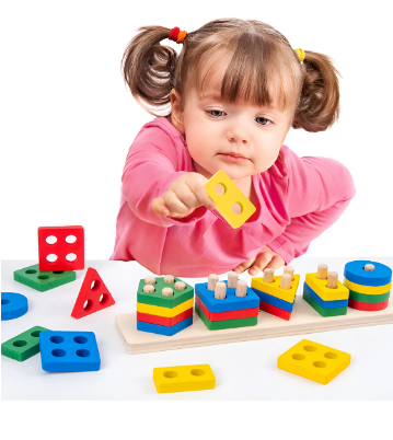 Brinquedo Montessori Infantil Educativo Didático de Encaixe – Aprender Brincando com Cores e Formas!