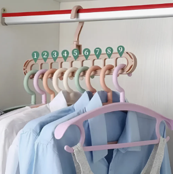 Kit 4 Cabides Mágicos Dobráveis 9 Divisórias – Organização Inteligente e Praticidade no Seu Dia a Dia!