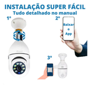 Câmera de Segurança Jortan IP Wi-Fi 360° Lâmpada Bocal E27 com Visão Noturna e Som Bidirecional – App Yoosee