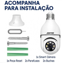 Câmera de Segurança Jortan IP Wi-Fi 360° Lâmpada Bocal E27 com Visão Noturna e Som Bidirecional – App Yoosee