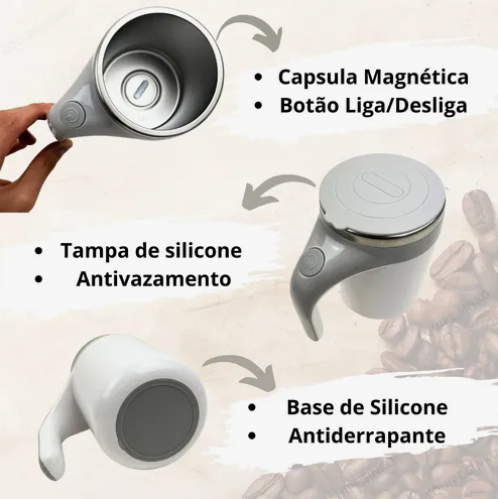 Caneca Mixer Automática Elétrica Inox