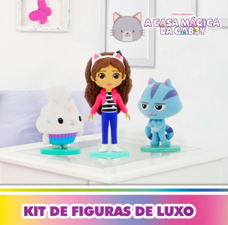 Casa Mágica Da Gabby com 6 personagens e 1 Livro