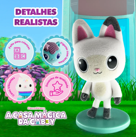 Casa Mágica Da Gabby com 6 personagens e 1 Livro