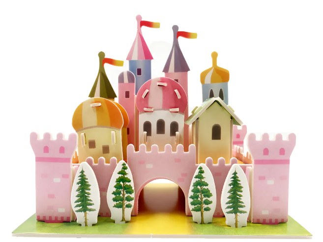 Casinha Miniatura de Montar 3D Castelo de Princesa Infantil – Diversão que desperta a imaginação!