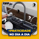 Cuba Gourmet Cascata com LED Inteligente – Inox 304 Premium DOMUM