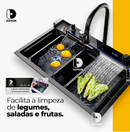 Cuba Gourmet Cascata com LED Inteligente – Inox 304 Premium DOMUM