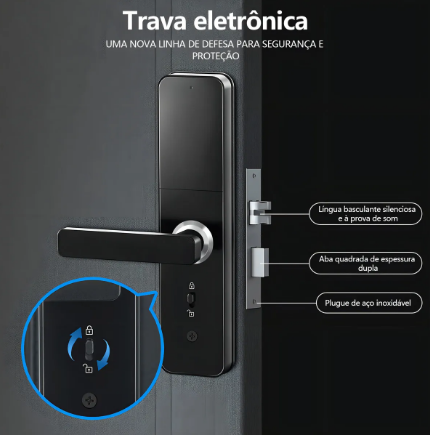 Fechadura Digital Kuanttum Delta Pro – Segurança Inteligente com Estilo e Tecnologia Wi-Fi