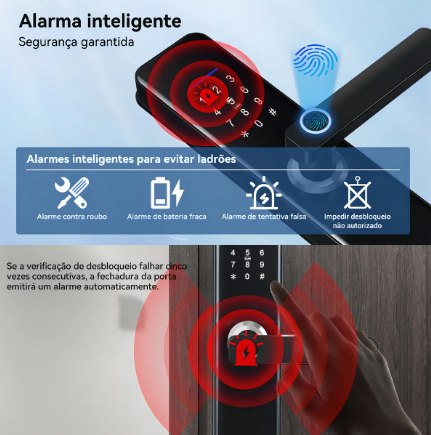 Fechadura Digital Kuanttum Delta Pro – Segurança Inteligente com Estilo e Tecnologia Wi-Fi