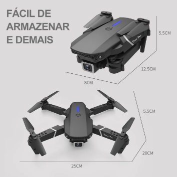 Mini Drone E88 Pro com Câmera HD – Libere sua Criatividade e Veja o Mundo de Outro Ângulo