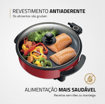 Panela Elétrica Mondial PE-28 Redonda 1200W