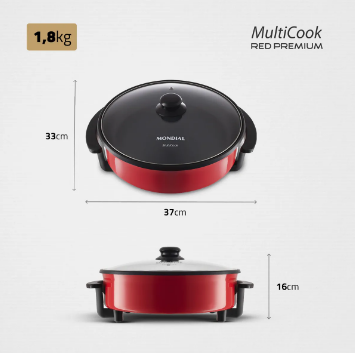 Panela Elétrica Mondial PE-28 Redonda 1200W