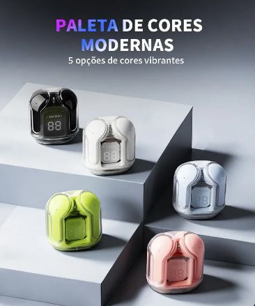 Mini Earbuds Sem Fio Power Display Digital – Liberdade, Potência e Estilo em Cada Som