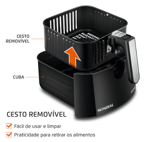 Air Fryer Mondial Grand Family 5L – Potência, praticidade e sabor em cada refeição!