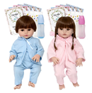 Boneca Reborn Recém-Nascida Casal Gêmeos Grande + Acessórios