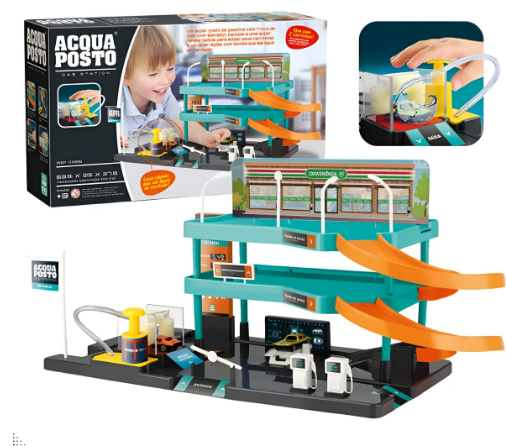 Acqua Posto Lava-Rápido Sai Água – Compatível com Carros Hot Wheels