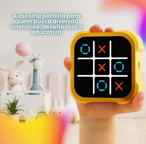 Jogo Da Velha Digital Eletrônico e Portátil - com Luzes e Sons