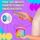 Caixinha Karaokê Mini Portátil com 2 Microfones Sem Fio Bluetooth