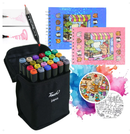 Caderno Bobbie Goods holográfico + 24 canetinhas