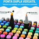 Caderno Bobbie Goods holográfico + 24 canetinhas