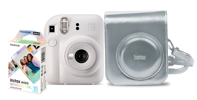 Kit Câmera Instax Mini 12 + Bolsa + Filme para 20 Fotos