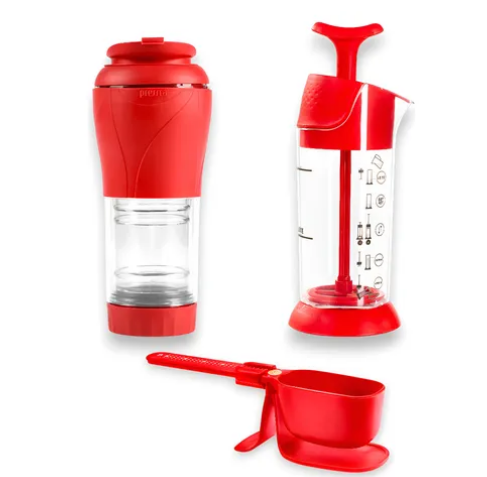 Kit Pressca - Cafeteira portátil + Espumador + colher dosadora
