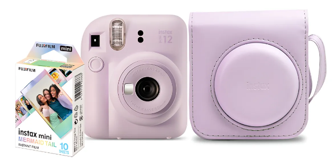Kit Câmera Instax Mini 12 + Bolsa + Filme para 20 Fotos