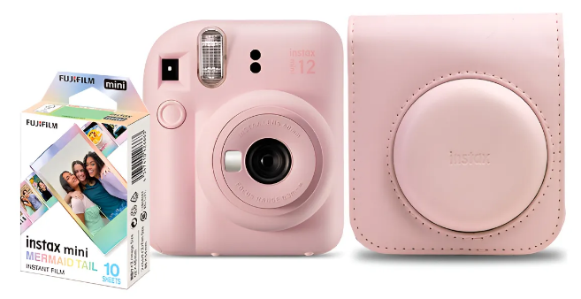 Kit Câmera Instax Mini 12 + Bolsa + Filme para 20 Fotos